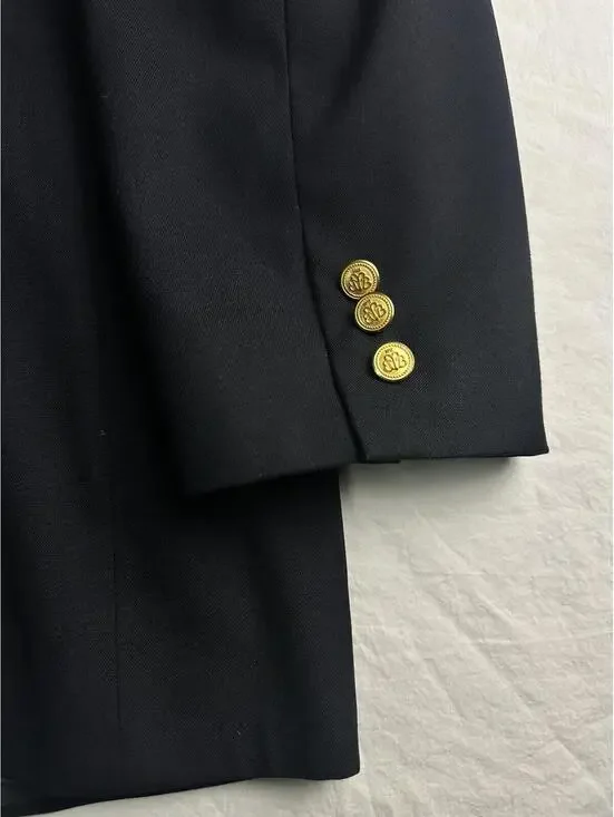 👔🧥 Brooks Brothers Brooksease Navy Wool Gold Button Blazer 45R 8861-2 🧥👔 - Picture 12 of 15